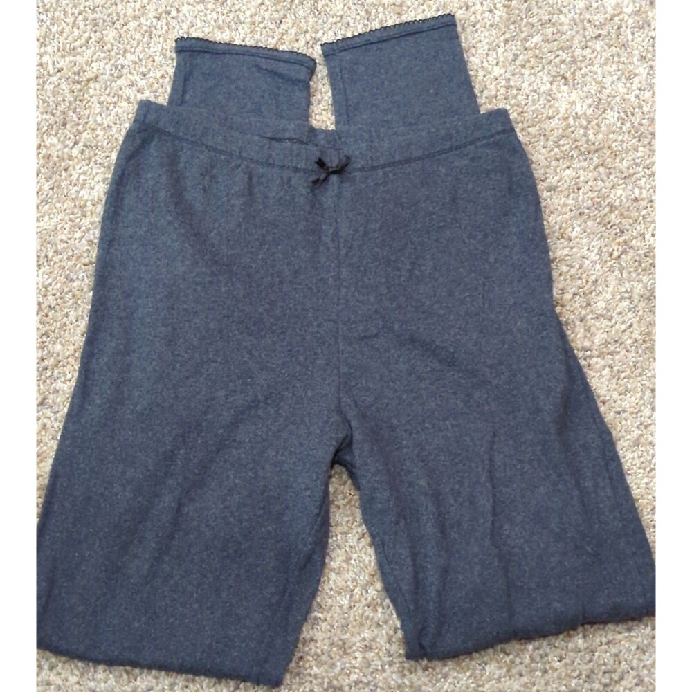 Cuddl Duds Women's Casual Lounge Sleep Pants Charcoal Elastic Waist Base Layer S